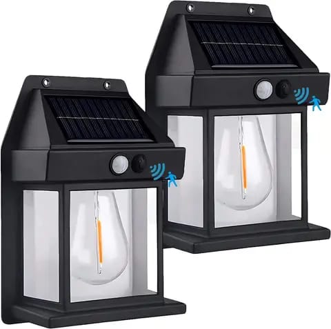 Wholesale Outdoor solar sensor tungsten warm light wall light Villa garden waterproof wall lamp