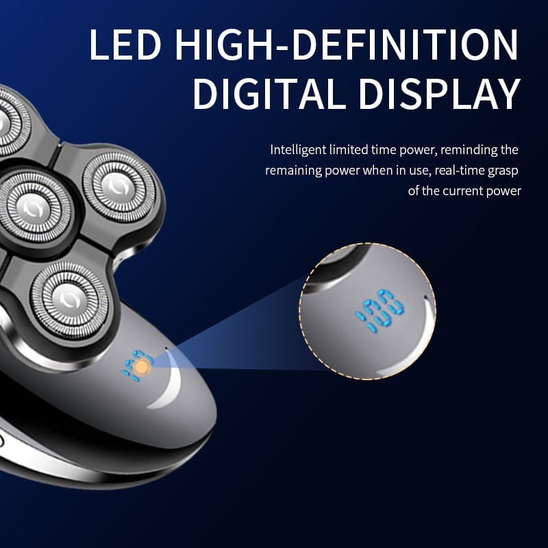 Waterproof Electric Head Shaver